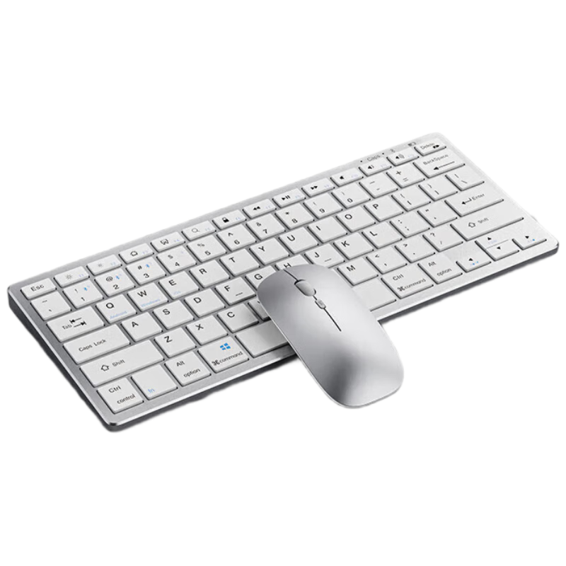 EWEADN Wireless Keyboard and Mouse Set Silent Bluetooth Dual-Mode Laptop Desktop Business Office Typing Portable Ultra-Thin Scissor-Switch 78-Key Rechargeable Keyboard and Mouse Combo