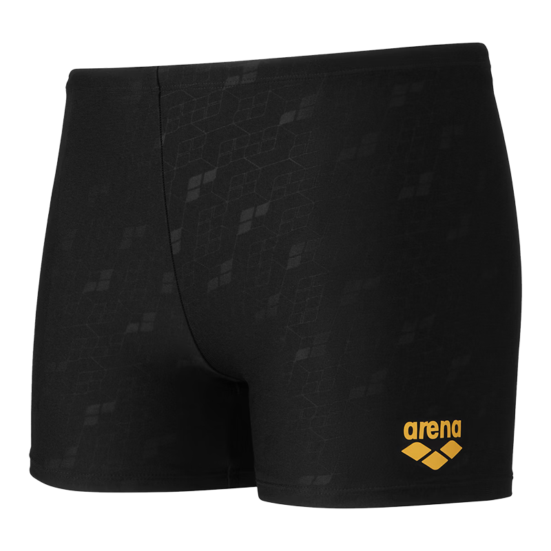 Arena Men's Boxer Swim Trunks, High-Elasticity Chlorine-Resistant Anti-Embarrassment Comfortable Quick-Dry Dark Pattern Hot Spring Resort Professional Sports Training