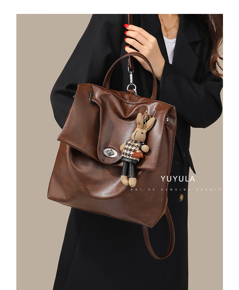 YUYULA Women's Large Capacity Backpack Luxury Commuter Bag Stylish Lightweight Travel School Bag Birthday Gift for Girlfriend 2