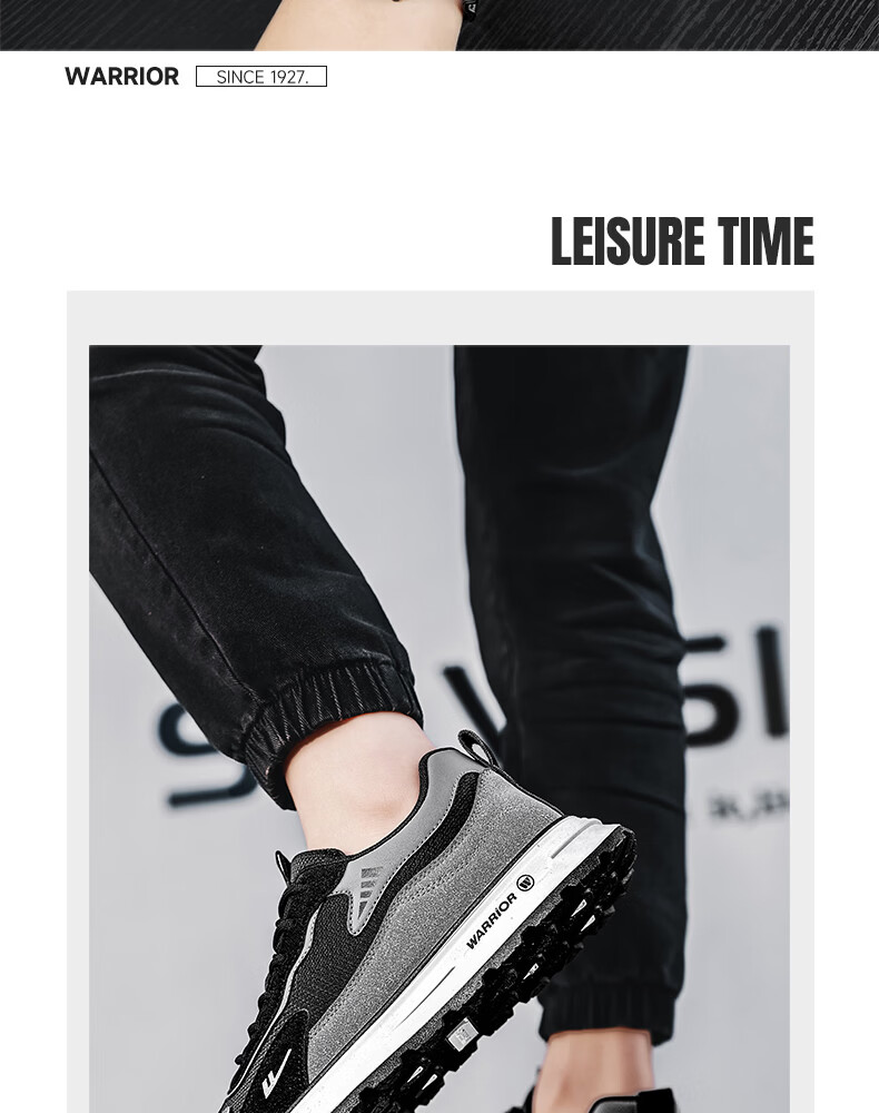 Warrior Official Men's Sports Shoes 2026 Autumn Fashion Trend Casual Sneakers Men Light Blue Size 40 23