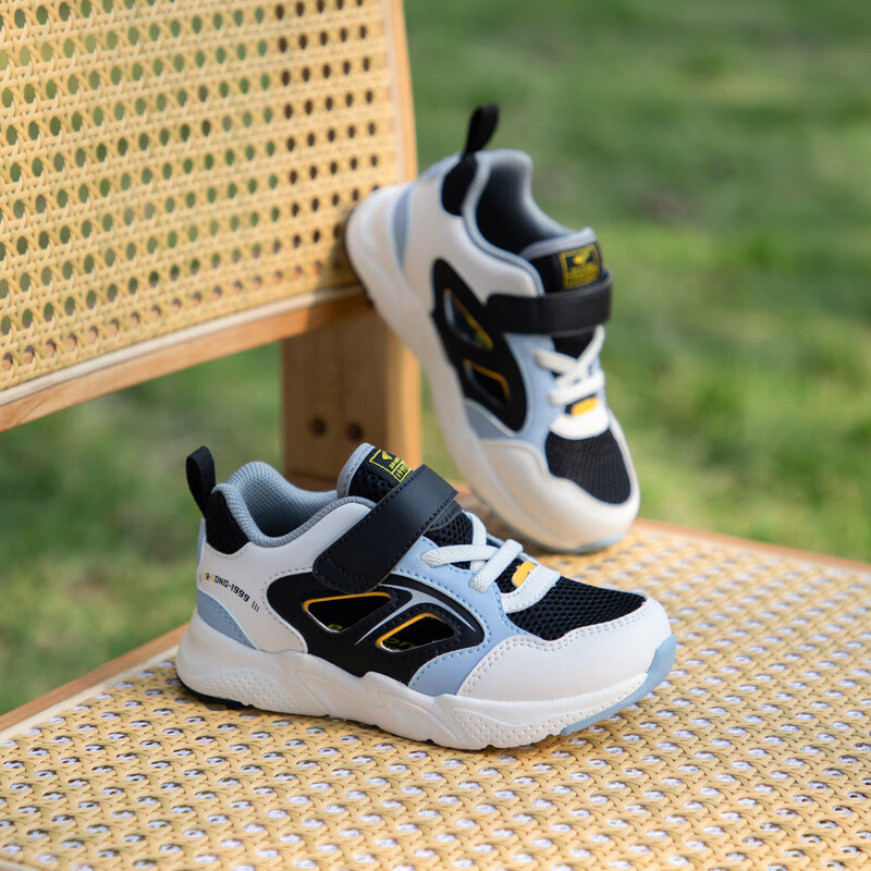 Dr. Kong Soft Toddler Walking Shoes Sports Shoes Spring Summer Boys Girls Breathable Sandals Black/Beige/Blue Size 23