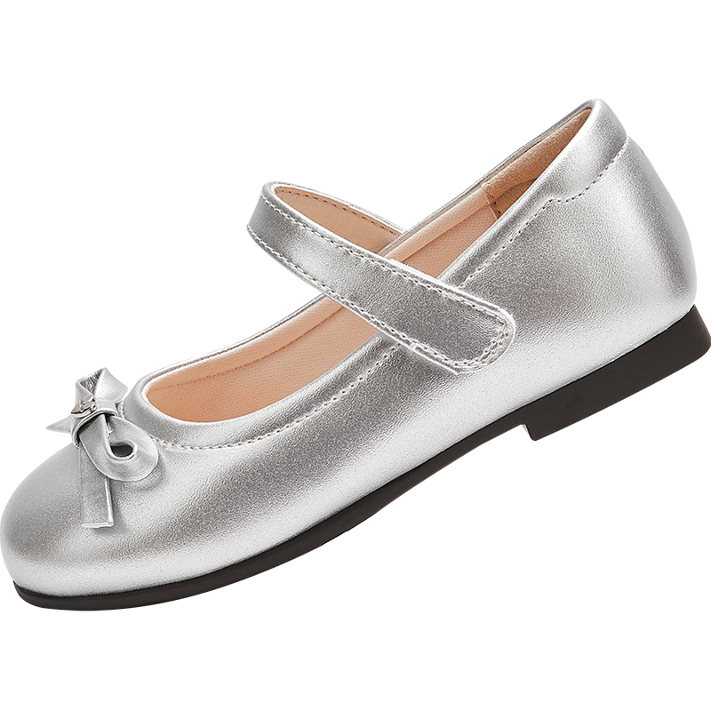 BALABALA Children's Shoes, Girls' Princess Shoes, 2026 New Spring And Autumn Sweet Princess Soft-Soled Shoes, Fashionable Leather Shoes for Girls, Women's Flats