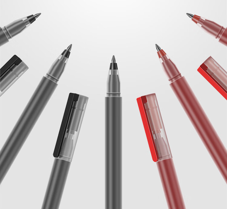 MI Giant Writing Gel Pens, Pack of 10, Red, 0.5mm, Business Office Student Gel Pens, Meeting Pens 2