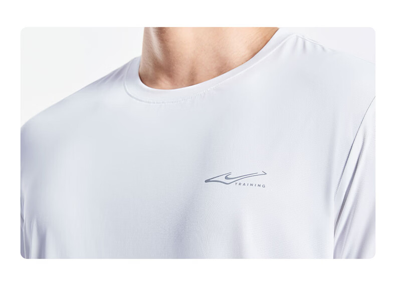 Erke Men's Summer Sports Short Sleeve T-Shirt Ice Cooling Quick-Dry Round Neck Running Shirt Solid Color Casual Base Layer Top 14