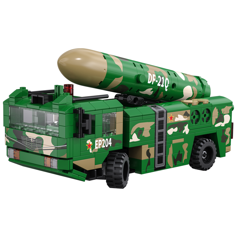 CaDA Aerospace Military Series Dongfeng Missile Vehicle Steam Programming Electric Model Toy for Boys