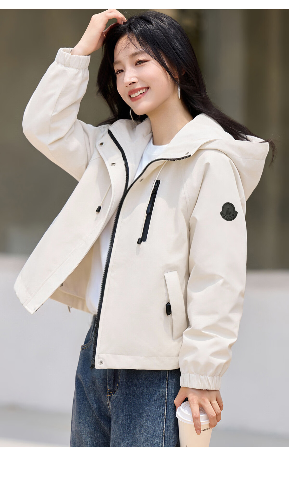 Chushen Spring and Autumn Short Jacket Women Fashion Stand Collar Drop Shoulder Loose Casual Jacket Top S53D049 27