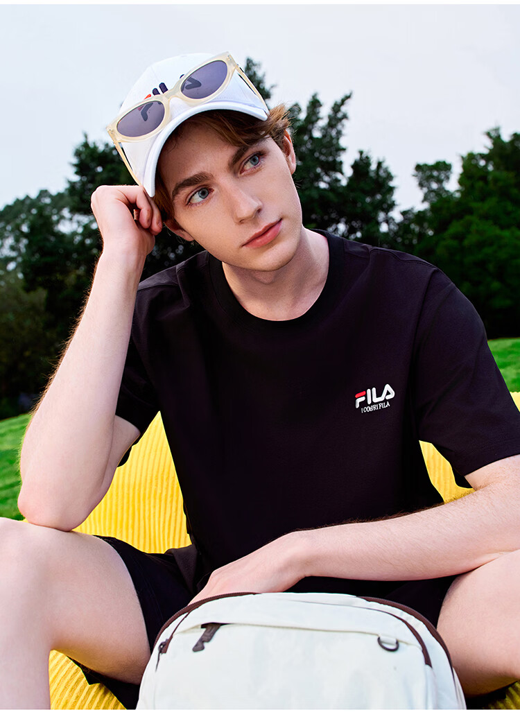 FILA 2026 Summer Moisture-Wicking Quick-Dry Couple Short Sleeve T-Shirt Fashionable Round Neck Casual Sun Protection Top 30