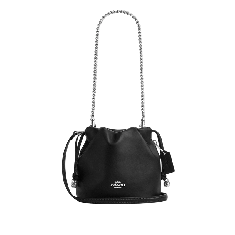 COACH Women's FAYE Quilted Drawstring Crossbody Shoulder Bag Black CDB67 Gift