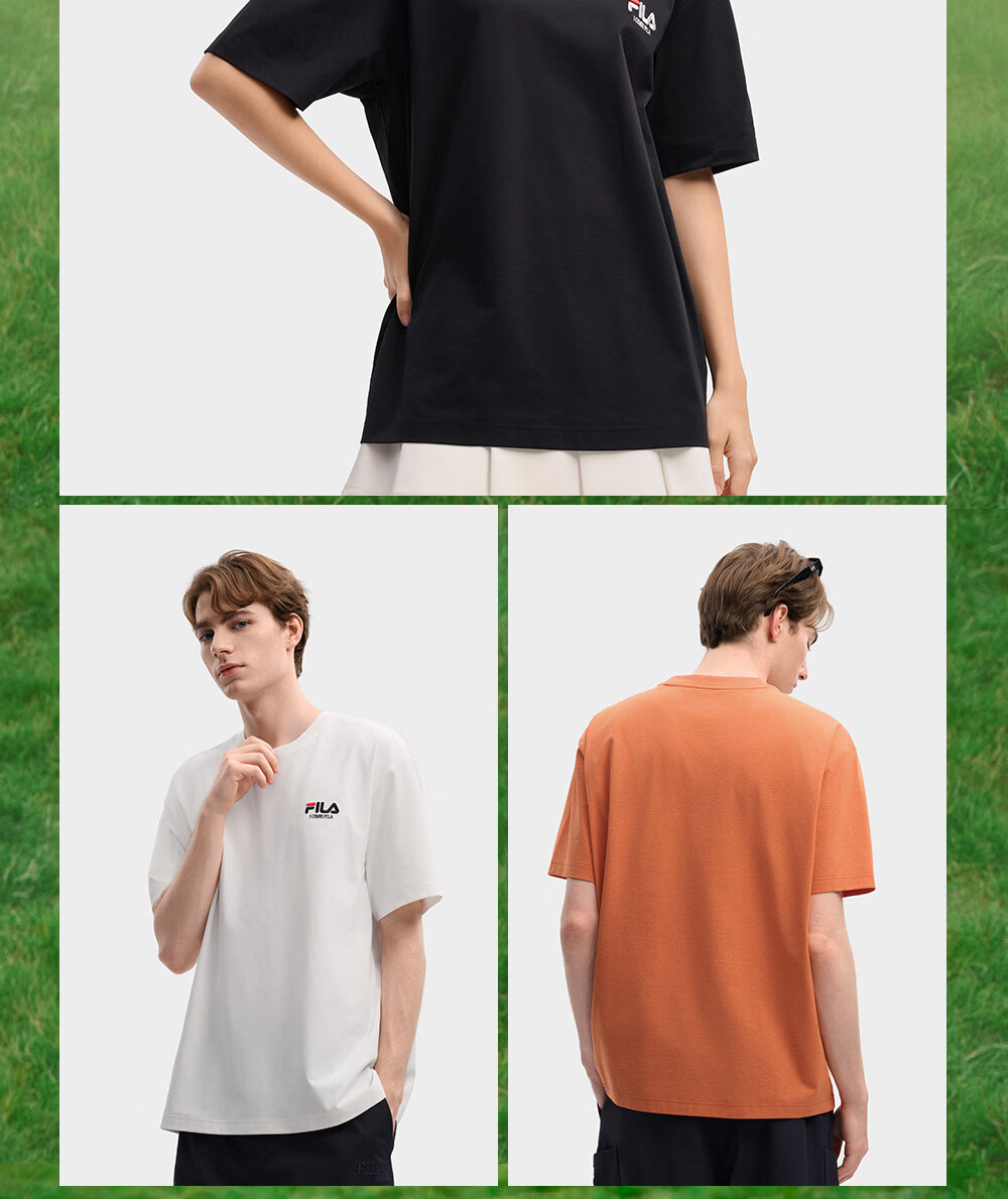 FILA 2026 Summer Moisture-Wicking Quick-Dry Couple Short Sleeve T-Shirt Fashionable Round Neck Casual Sun Protection Top 17