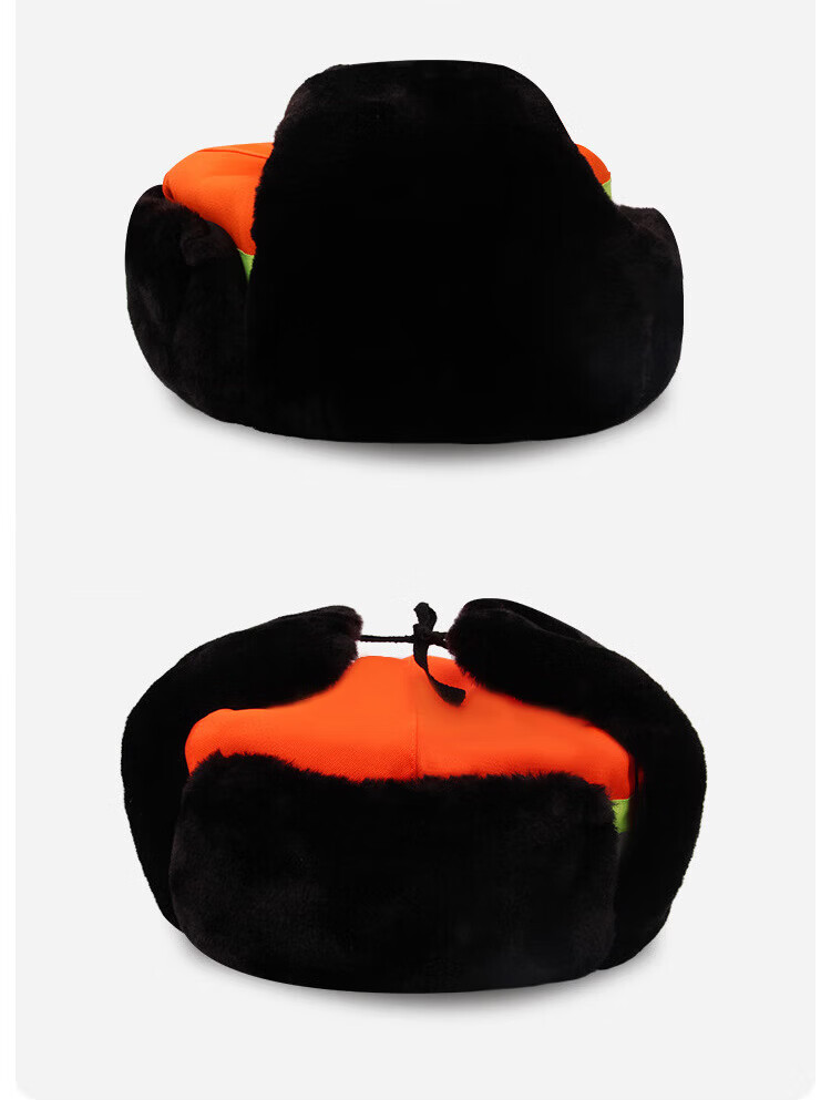 Pinzhide Northeast Lei Feng Hat Men's Ear Protection Winter Thickened Warm Cotton Hat Outdoor Labor Work Cap Black (Head Circumference 58-60cm) 2