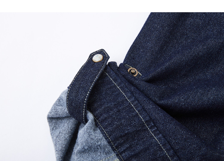 Demana [Cloud Oxygen Cotton] Spring Urban Style Contrast Piping Fleece-Lined Petite Women's Denim Shirt with Turn-Down Collar 19