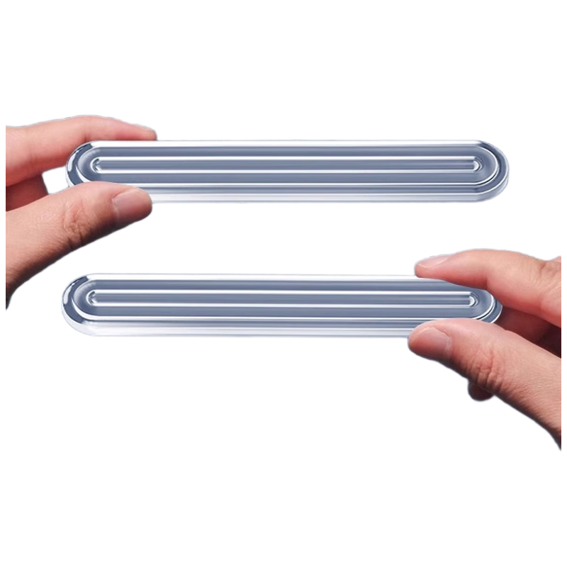 Nubaili Thickened Soft Silicone Transparent Anti-Collision Strips Refrigerator Bumper Stickers Cabinet Door Table Corner Handle Protectors 4-Pack