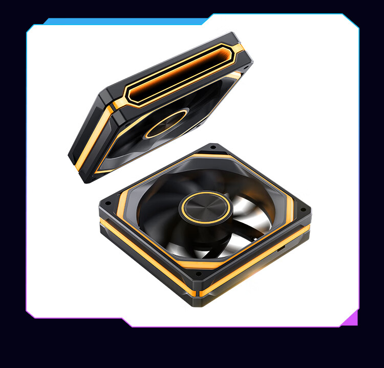 JONSBO XA-360BR Shadow Blade Black Reverse Blade 12CM*3 Case Fans (Dual Frame Lighting/Color Block Splicing/Triple Unit/RGB Sync/PWM Male and Female Connectors) 5