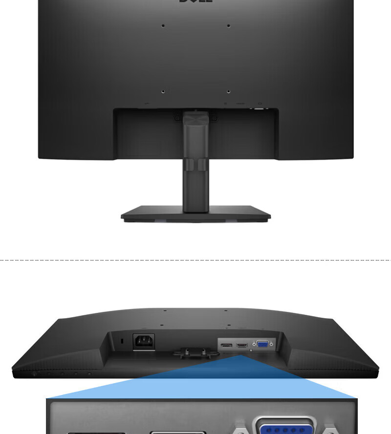 DELL 23.8-inch Office Monitor FHD Low Blue Light Flicker-Free Wall-Mountable Design Computer Display E2425HM 5