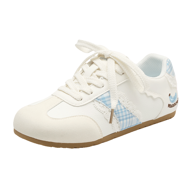 Warrior Women's German Training Shoes 2026 Summer New Soft Sole Casual Sneakers Light Blue 40