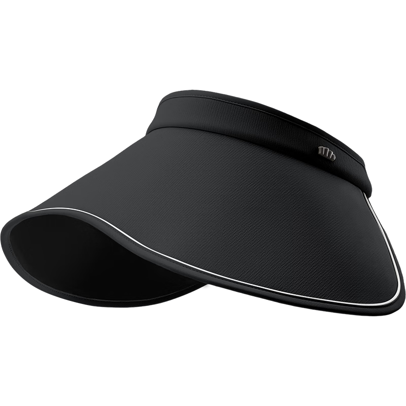 Beneunder Sun Protection Hat for Women, UV-Resistant Visor Cap, Black Gel Empty Top Hat, Portable Summer Roll-Up Storage Black