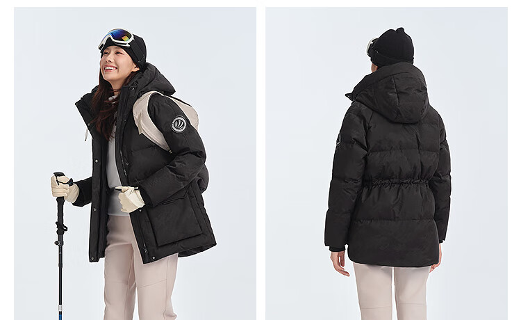 Bosideng Off-Season Women's Thickened 90% Goose Down Hooded Fashion Versatile Casual Jacket 13