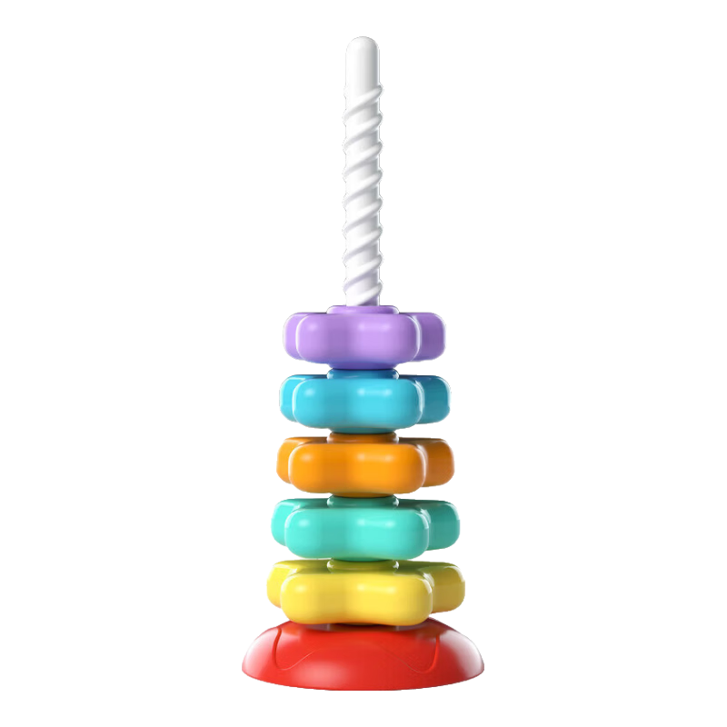 COODORA Rainbow Stacking Rings Baby Ring Tower Building Blocks Early Education Toy Kids Boys Girls Birthday New Year Gift