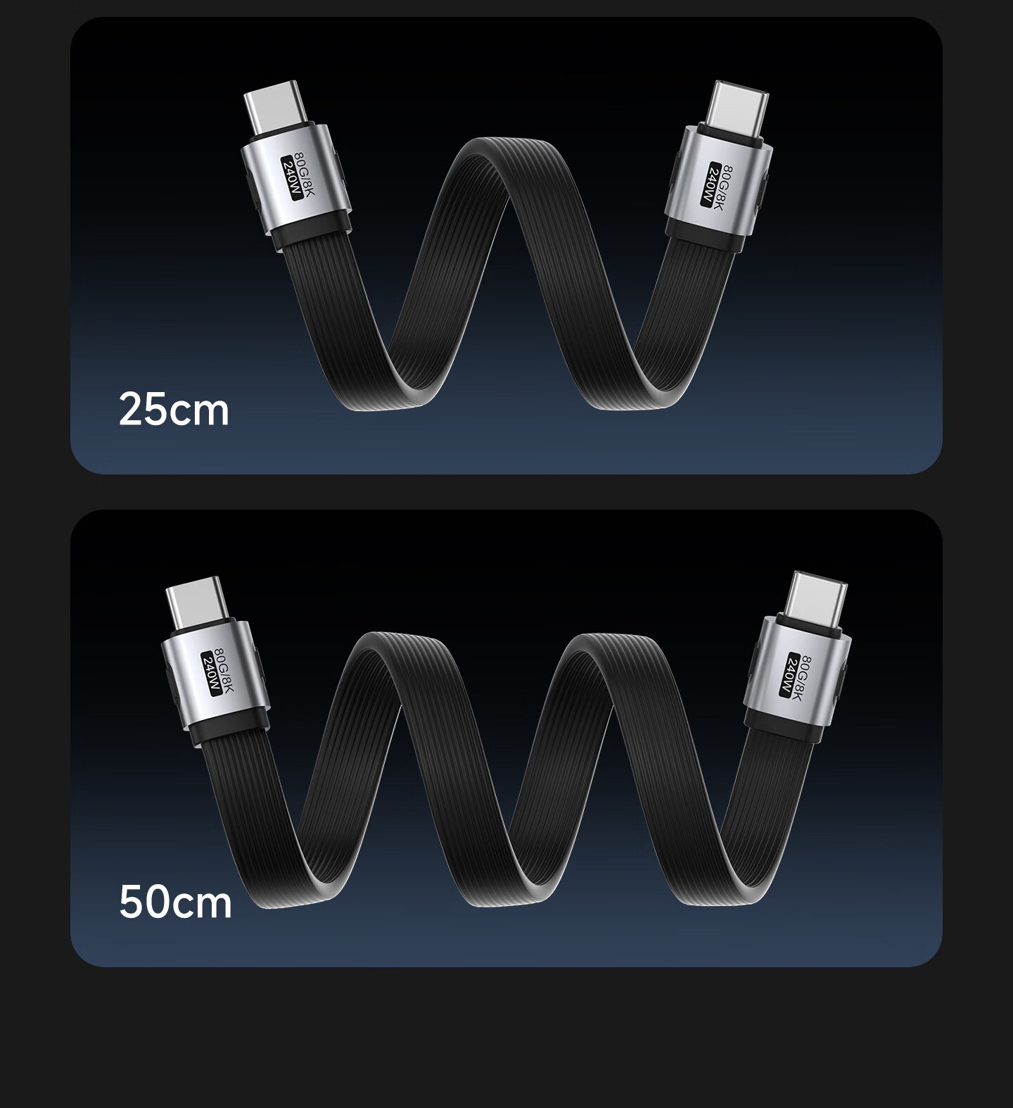 Hagibis USB4 Type-C Full-Function CTOC Data Cable Compatible with Thunderbolt 4/5, Straight Short Cable, 80Gbps High-Speed Transmission, PD3.1 Fast Charging for Phones, Computers, and External Hard Dr 21