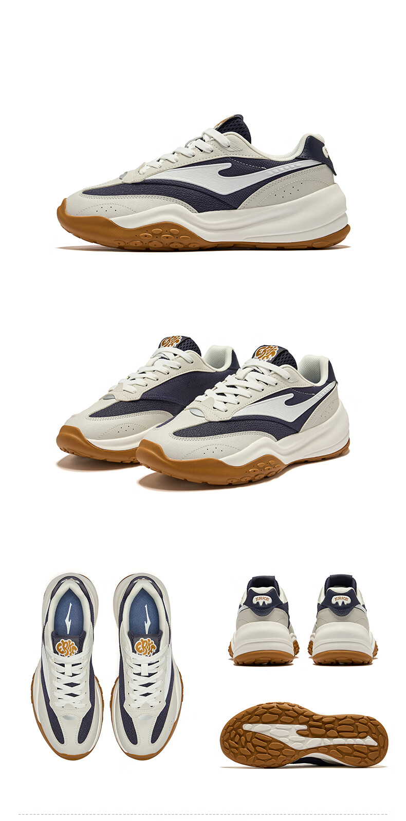 ERKE Casual Shoes 26 New A-Gan Style Versatile Sports Shoes Soft and Comfortable Men's Casual Shoes | Cheese 2.0 19