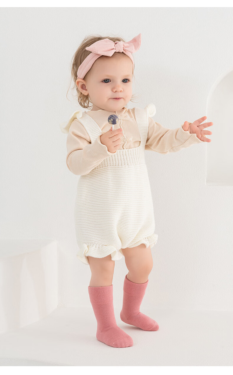 Five Cotton Flowers Children's Socks Spring Summer Combed Cotton Solid Color Baby Socks Seamless Soft Cuff 100% Cotton Mid-Calf Socks Class A 4