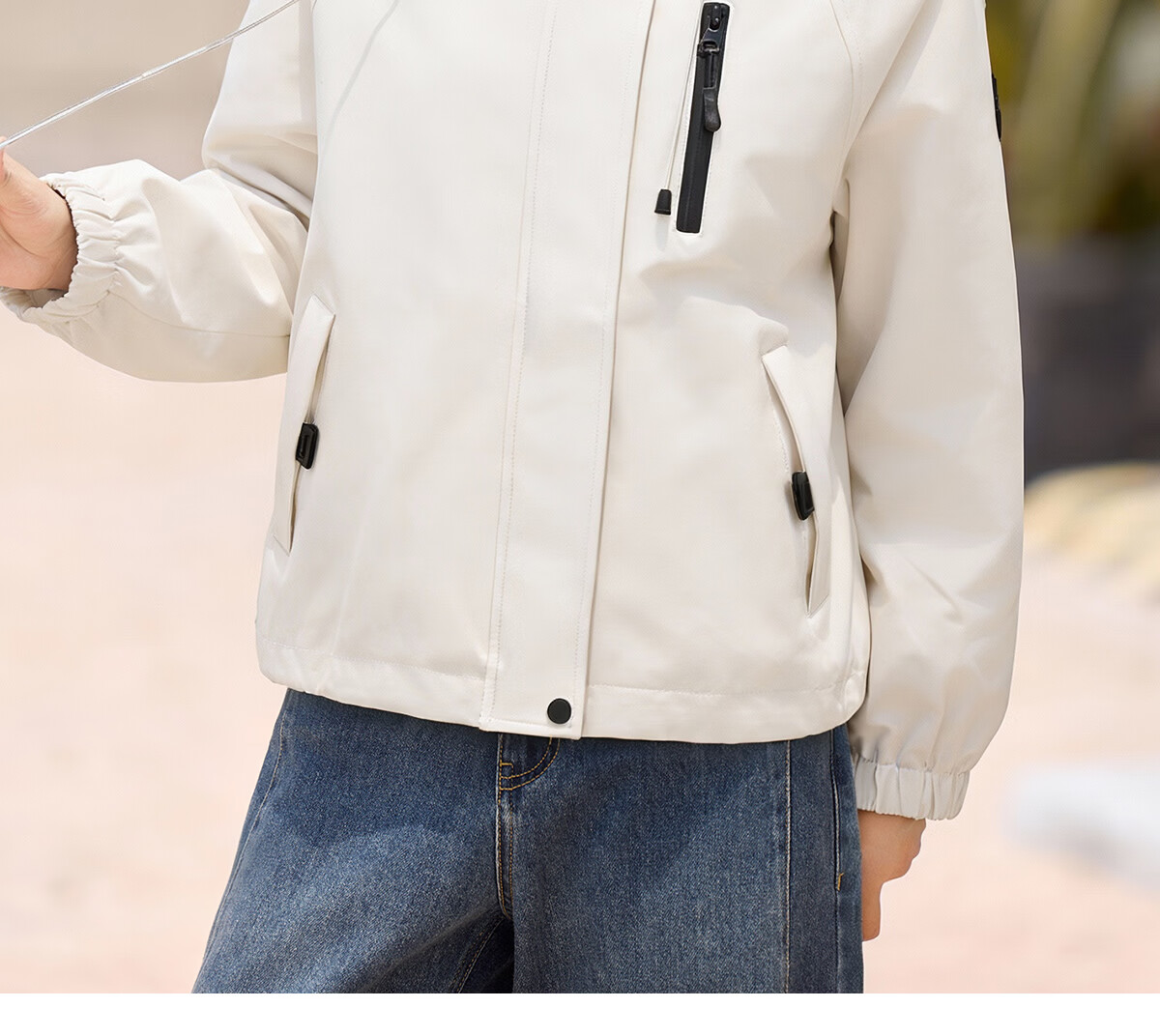Chushen Spring and Autumn Short Jacket Women Fashion Stand Collar Drop Shoulder Loose Casual Jacket Top S53D049 17