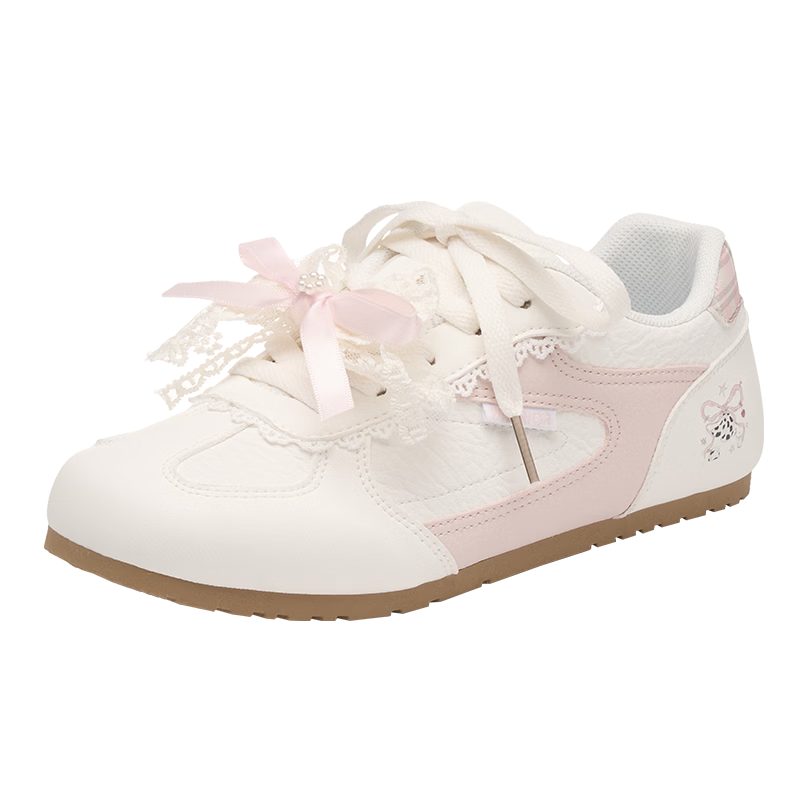 Warrior Women's German Training Shoes 2026 Summer New Soft Sole Casual Sneakers Pink A Size 39