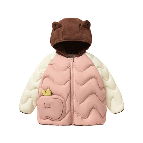 Minibala 【Three-proof】Kids Lightweight Warm Down Jacket Cute Hooded Coat for Boys and Girls 2025 Winter New Arrival