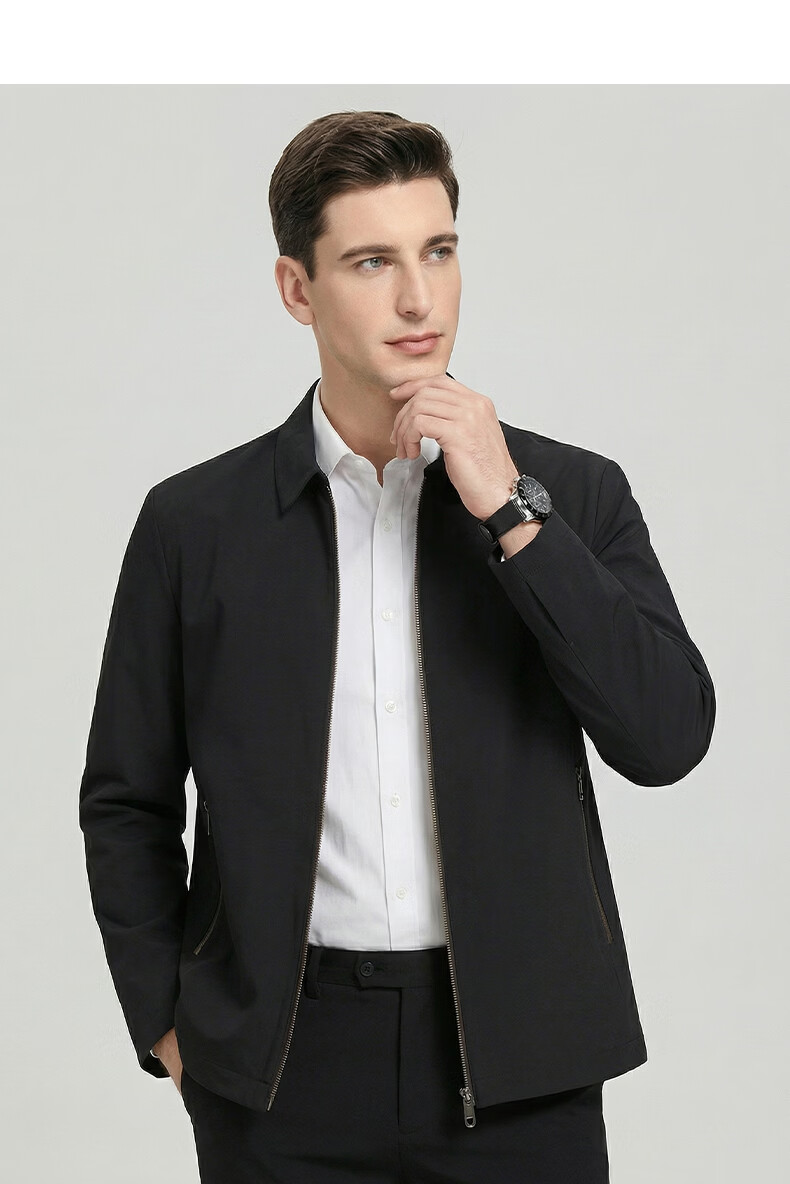 Shanshan [Three-proof Seamless Lapel] Men's Jacket Spring Autumn Business Executive Workwear Casual Middle-aged Dad Coat 11