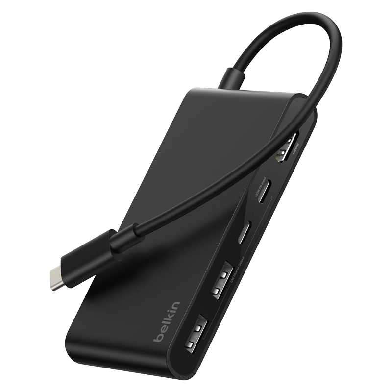 BELKIN 8-in-1 USB Type-C Docking Station Hub for MacBook Laptop with 2.5G Ethernet, HDMI, TF, SD Card Reader