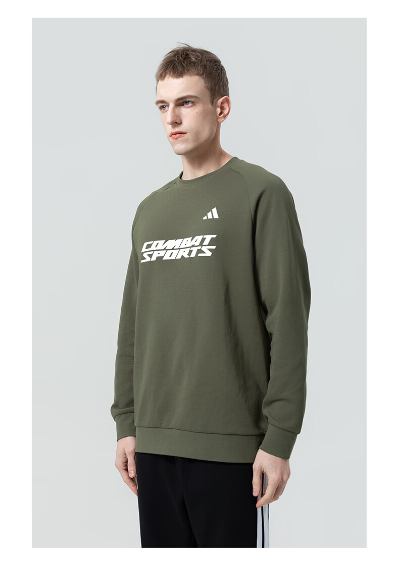 Adidas Men's Hoodie 2026 Spring New Sports Casual Cotton Classic Crewneck Pullover Black White S 13