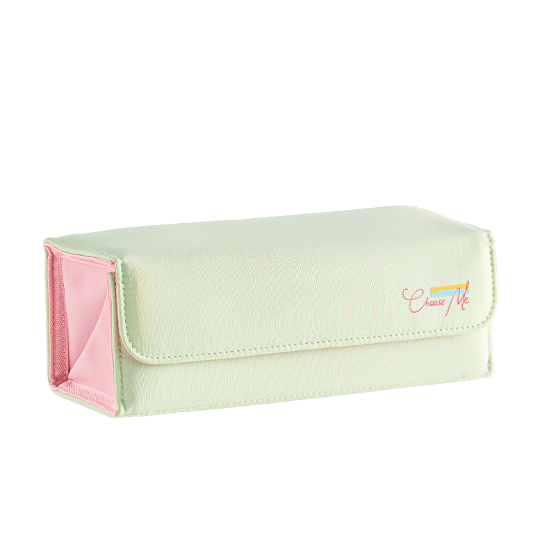 Deli Large Opening Flip Magnetic Student Pencil Case Large Capacity Stationery Box Simple Fashion Multifunctional Glasses Case Boys Girls Gift Green BC519 Graduation Gift