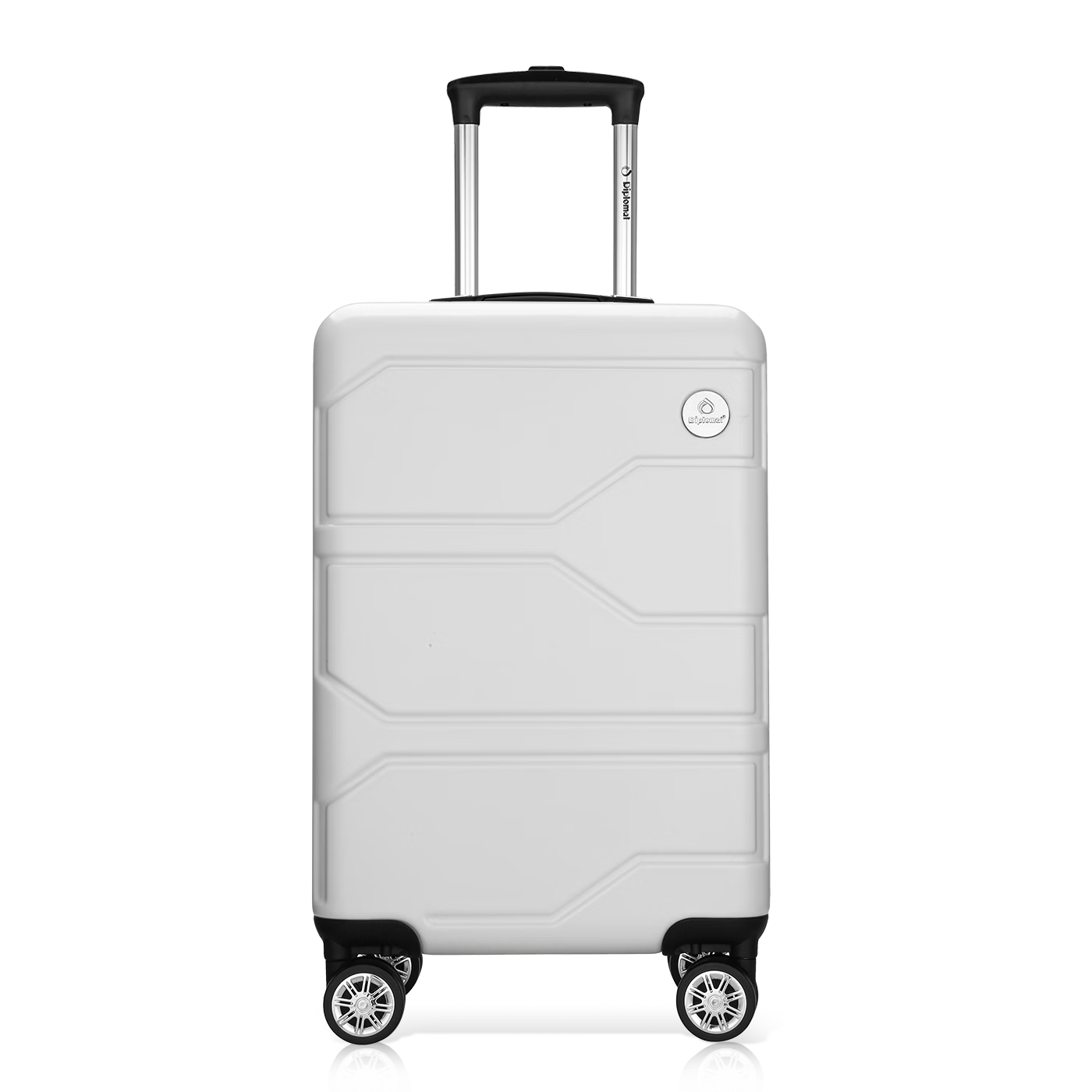 Diplomat, Foreign Diplomat, Business Spinner Suitcase, Travel Luggage, TSA Combination Lock Suitcase, TC-6902 White, 20 Inches
