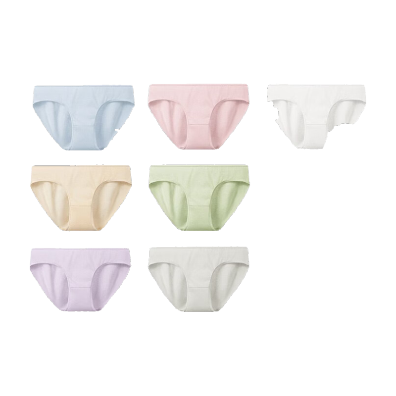 Yalu Disposable Women's Cotton Crotch Underwear 7-Pack Individually Wrapped Double-Layer Wash-Free Maternity Travel Vacation