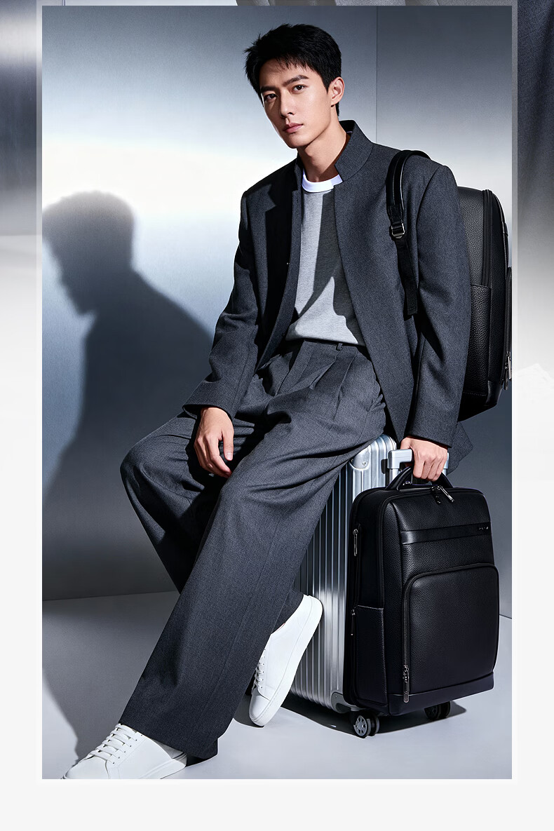 Bopai Genuine Leather Business Backpack for Men 16-inch Laptop Bag Travel Holiday Gift for Husband 6