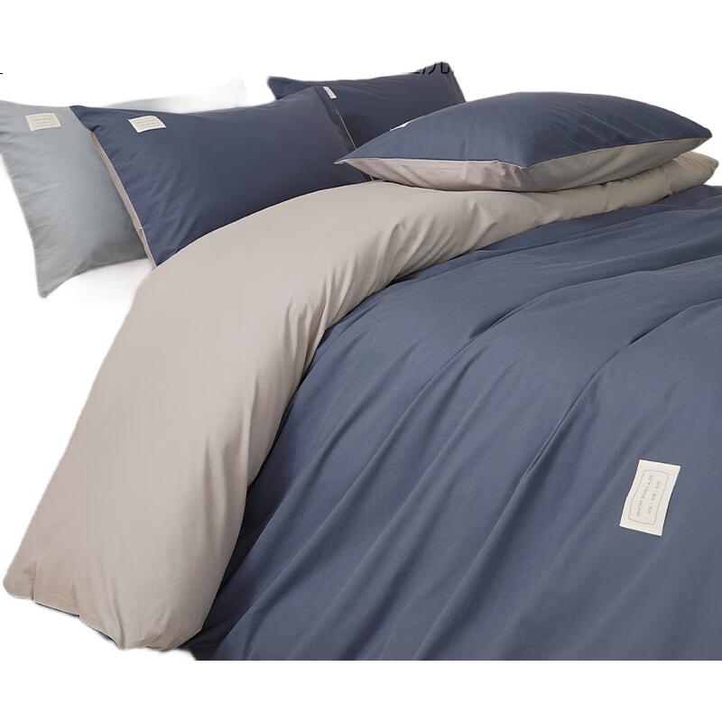 Комплект постельного белья HLA Pure Cotton, 1.8м, синий