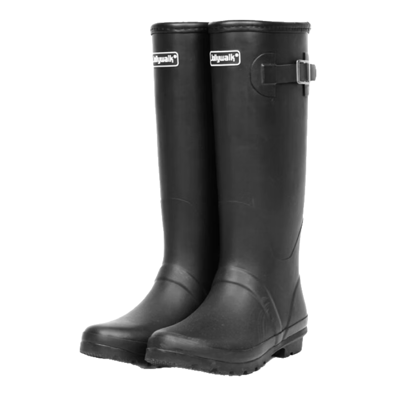 Jolly Walk Women's Fashion Boots, High-Top Boots, Non-Slip Rain Boots, Waterproof Rain Boots, Riding Boots JW113 Black 39