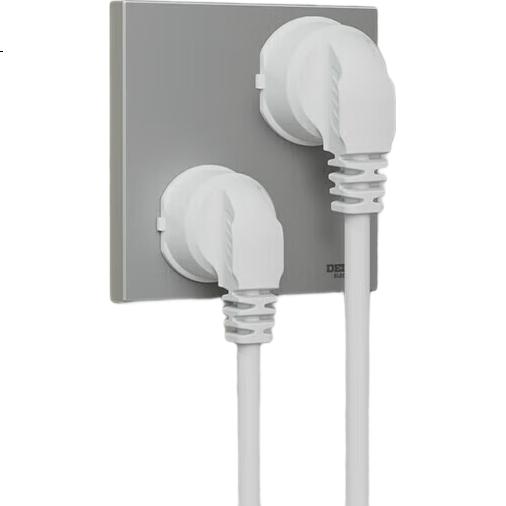 Розетка DELIXI CD100, 86-тип, смещенная, шесть отверстий, 10A, космический серый