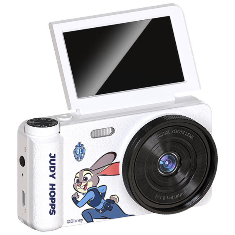 Disney Zootopia Digital Camera HD Student CCD Vlog Selfie Portable Card Camera C19 Judy 64GB