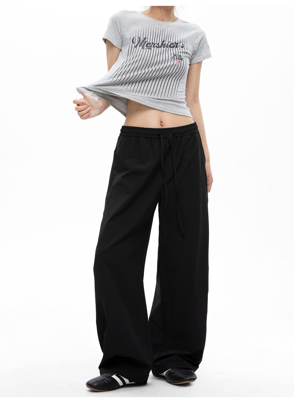ICH MODE Women's American Style Straight White Pants Thin Loose Popular Cargo Sports Casual Pants White XL 36