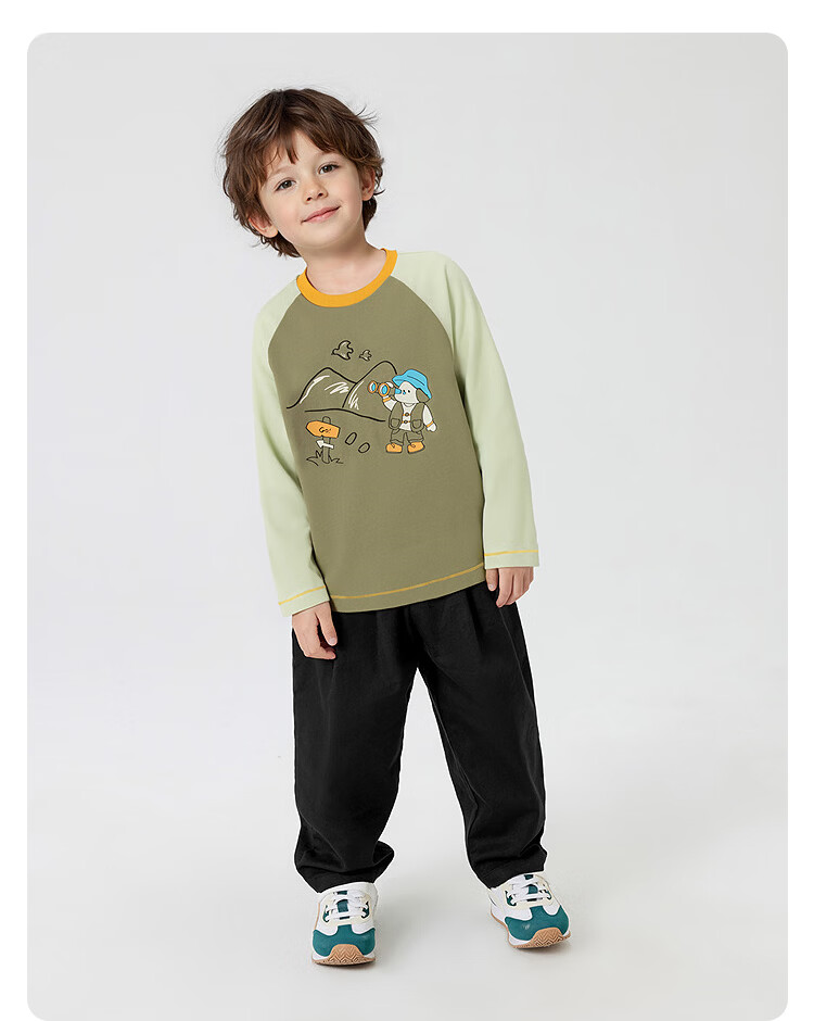 BALABALA 【balaOne】 Kids Long Sleeve T-Shirt Boys and Girls 2026 Spring Autumn Cotton Cute 21