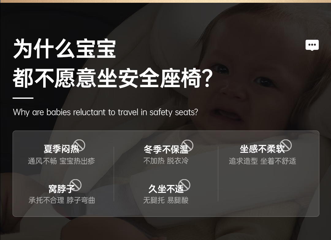 Hakada Child Safety Car Seat Infant 0-12 Years Baby Reclining Ventilated Heated Misty Milk Coffee 20