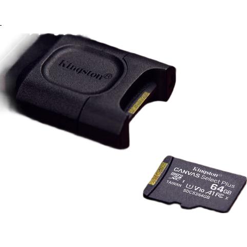 Kingston 64GB TF (MicroSD) Memory Card U1 A1 V10 100MB/s Read Speed Compatible with Drone/Action Camera/Switch/Surveillance