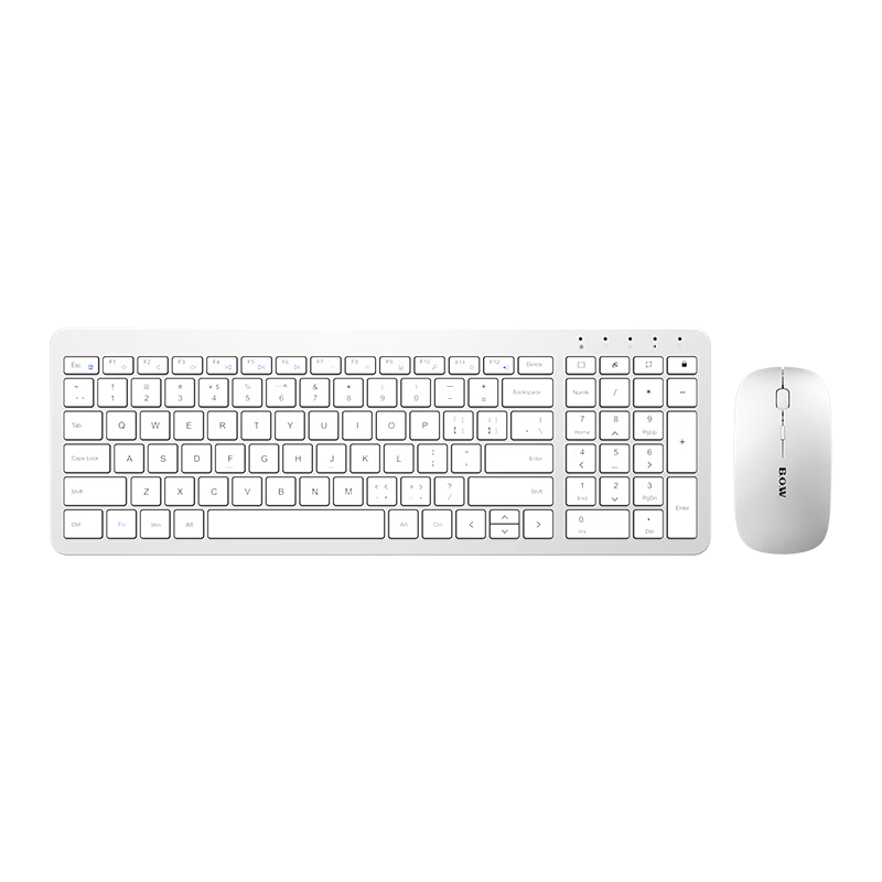B.O.W Hangshi HW198CL-2 Rechargeable Ultra-thin Wireless Single-key Keyboard 99 Keys Compatible with Laptop Desktop External Silent USB Business Office Home Use Dark Gray