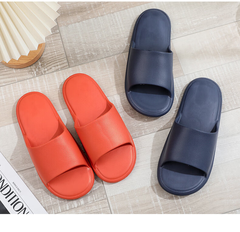 XGGC Home Slippers Men Summer Indoor Non-Slip Shower Lightweight Quick-Dry Couple Sandals Women Orange 37-38 3