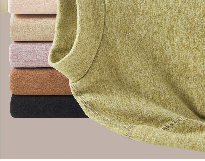 Urban Beauty Women's Thermal Underwear Set Autumn Top and Bottom Winter Cashmere Silk Half Turtleneck Windproof Heated Fleece Lined Warm Set 22