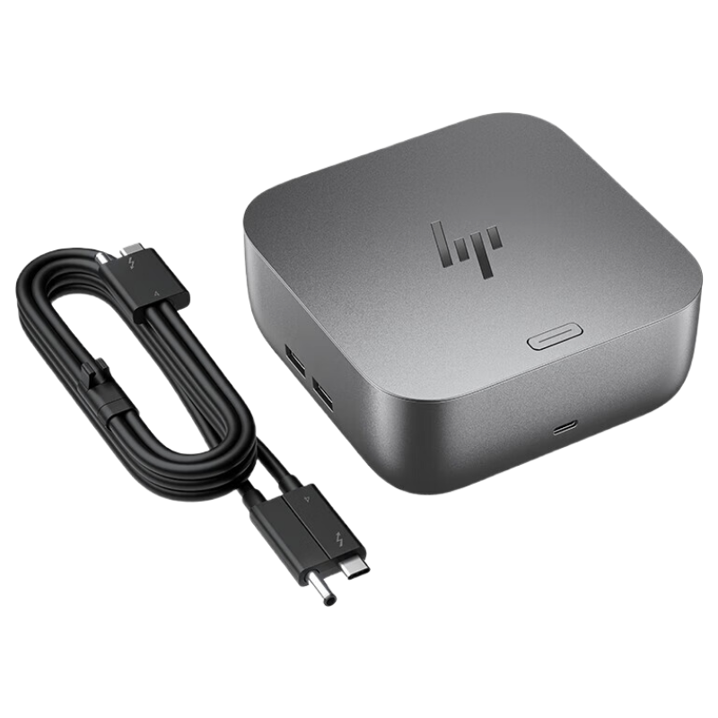 HP 280W Thunderbolt 4 Docking Station G6 13-Port Type-C/USB-C Multiport Adapter Expansion Dock for Lenovo ThinkPad L66 Business Office Universal 4-Screen 4K Expansion Meteor Silver