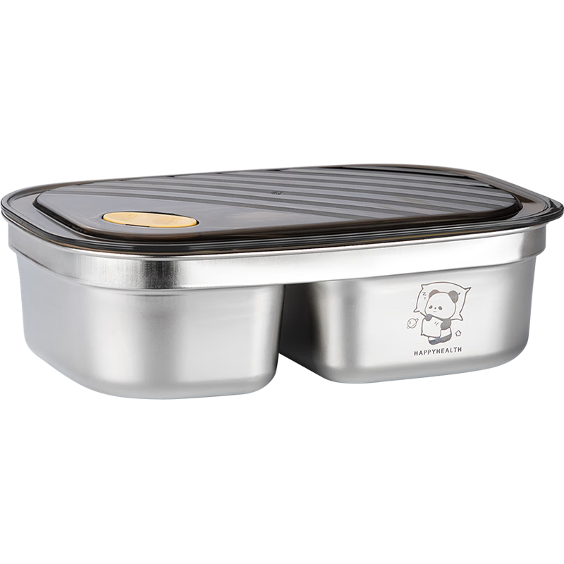 Newair 316 Stainless Steel Microwaveable Food-Grade Divided Lunch Box for Students and Office Workers
