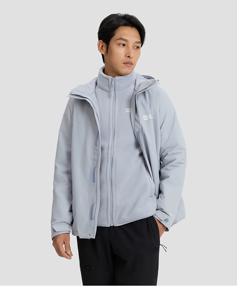 JackWolfskin CRUSH'IN Fleece Liner 3-in-1 Jacket 5012776 Navy Blue 2XL 40