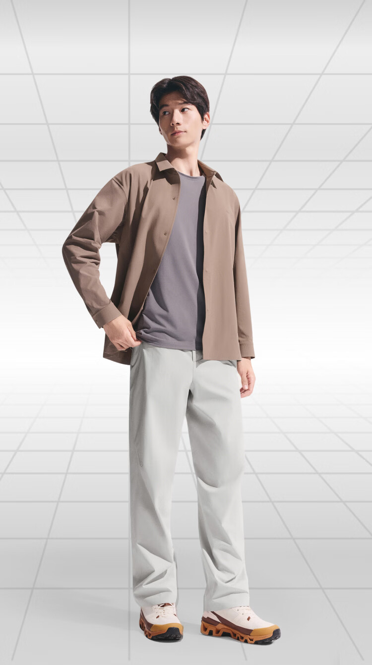 Beneunder Men's Wide-Leg High-Elastic Cooling Outdoor Commuter Casual Pants EL003 Ink Gray S 2